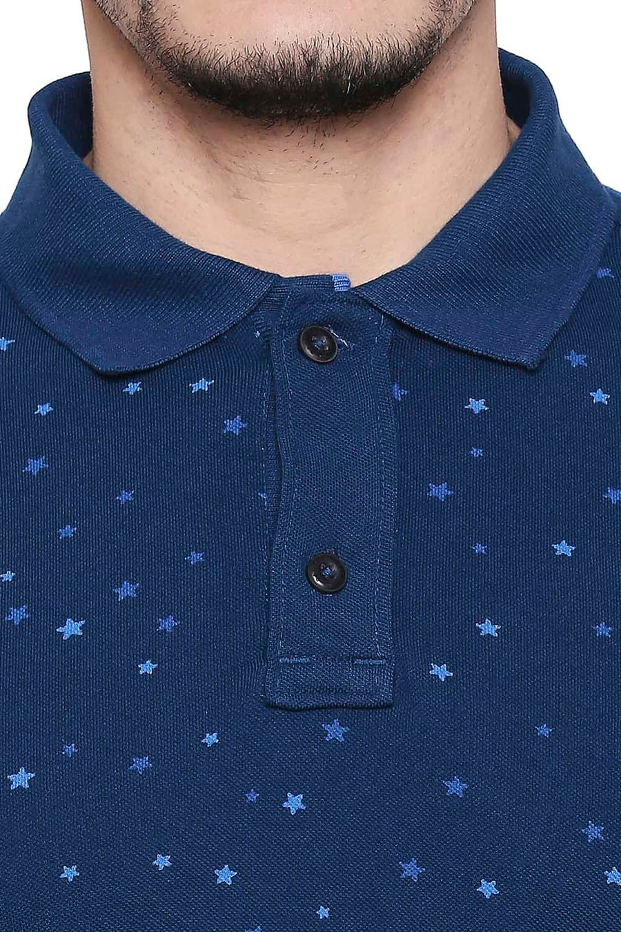 BASICS MUSCLE FIT GIBRALTAR SEA PRINTED POLO T SHIRT