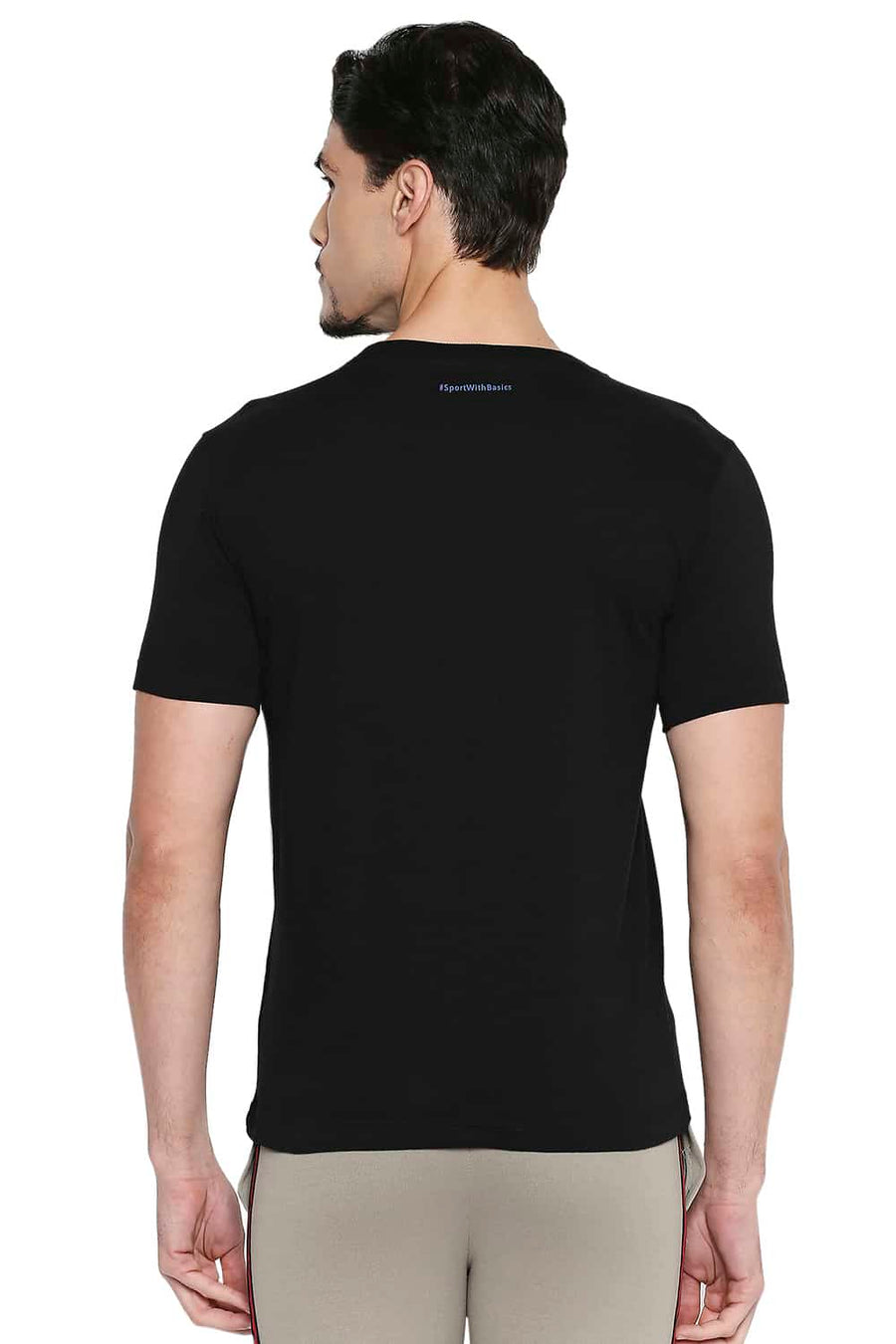 CSK ORIGINAL IPL ROARING LION PRINT BLACK CREW NECK T SHIRT