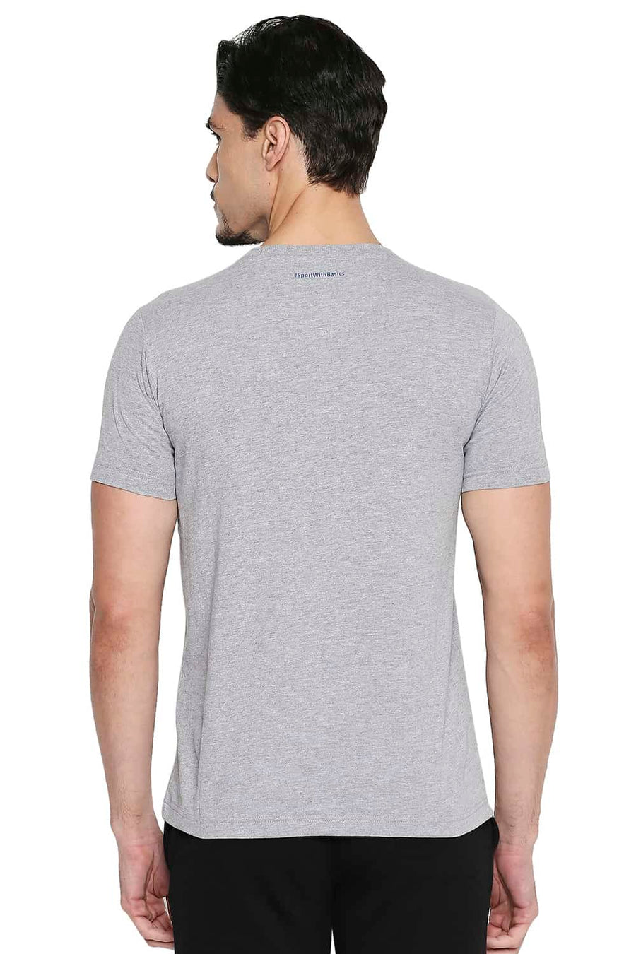 CSK ORIGINAL IPL ROARING LION PRINT GREY CREW NECK T SHIRT