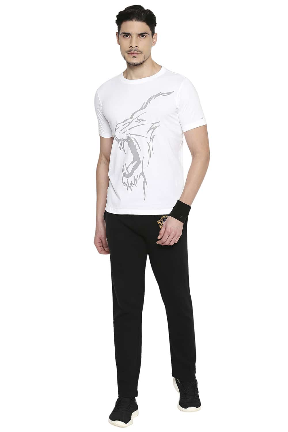 CSK ORIGINAL IPL ROARING LION PRINT CREW NECK T SHIRT