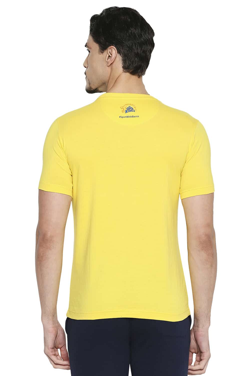 CSK ORIGINAL IPL ROARING LION PRINT CREW NECK T SHIRT