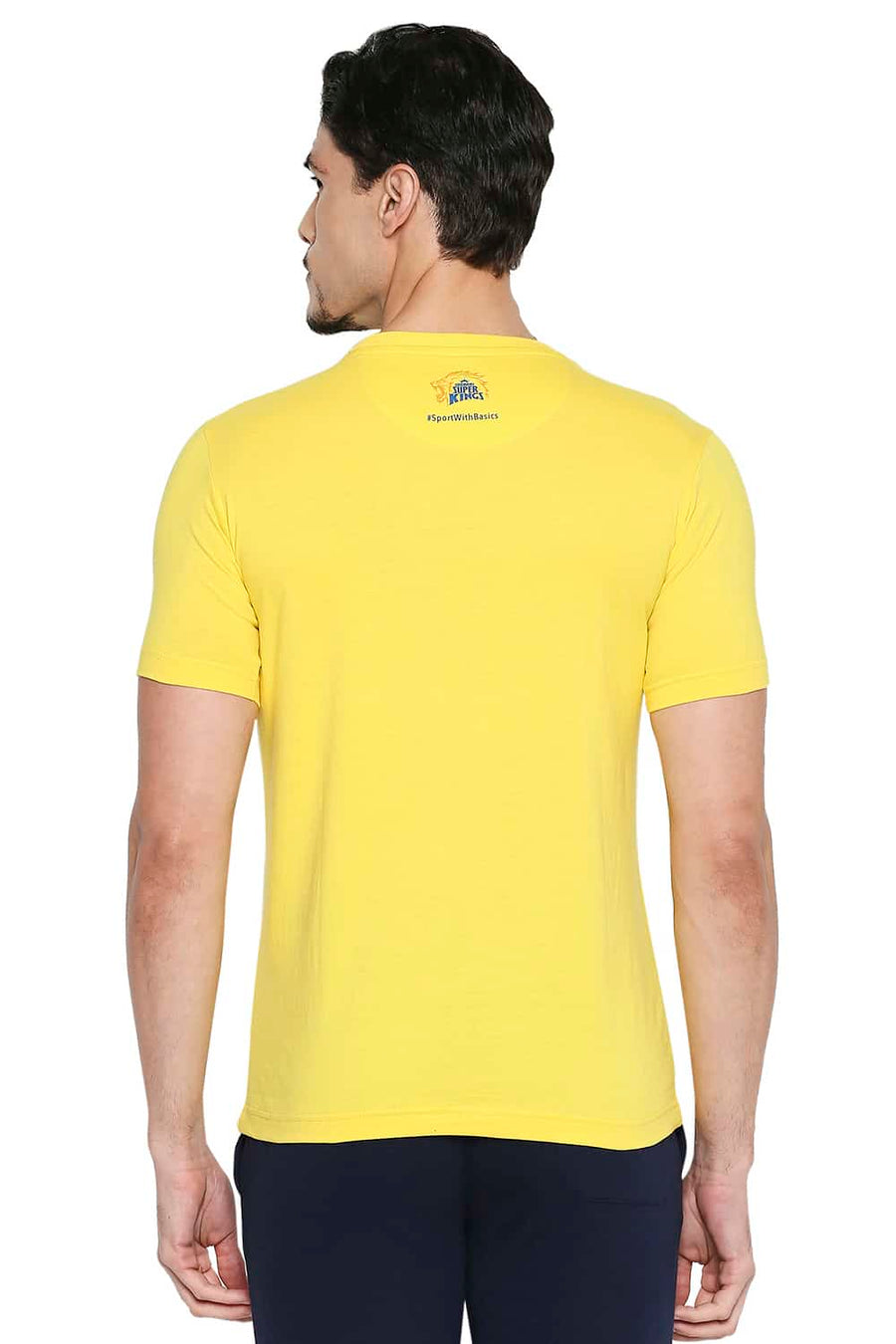 CSK ORIGINAL IPL YELLOVE YELLOW CREW NECK T SHIRT