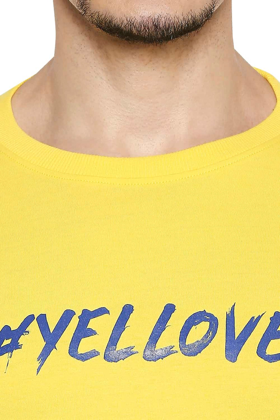 CSK ORIGINAL IPL YELLOVE YELLOW CREW NECK T SHIRT