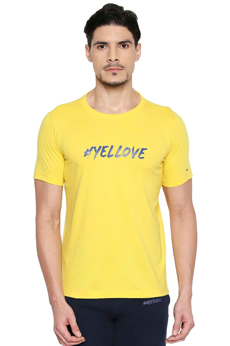 CSK ORIGINAL IPL YELLOVE YELLOW CREW NECK T SHIRT