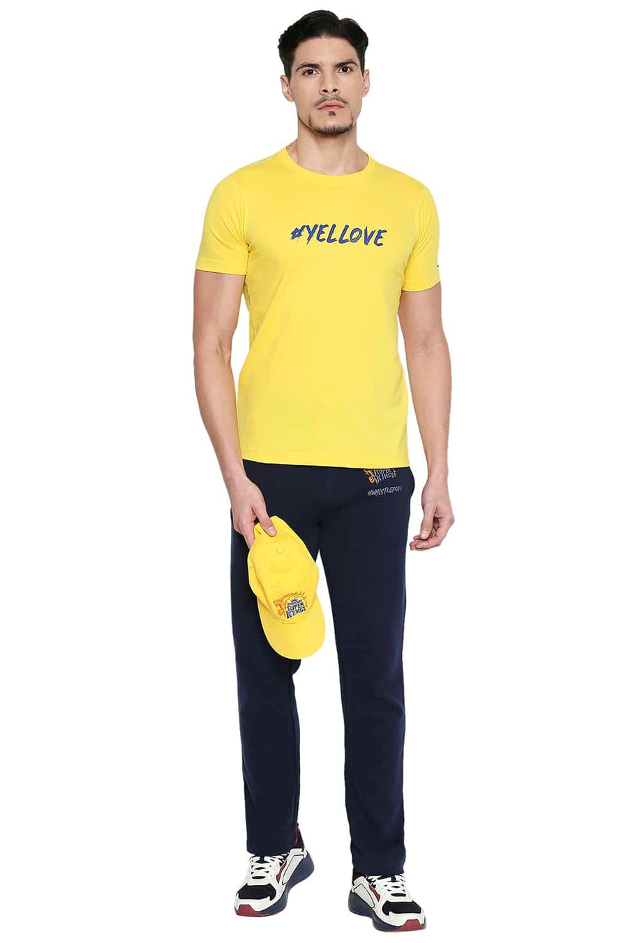CSK ORIGINAL IPL YELLOVE YELLOW CREW NECK T SHIRT
