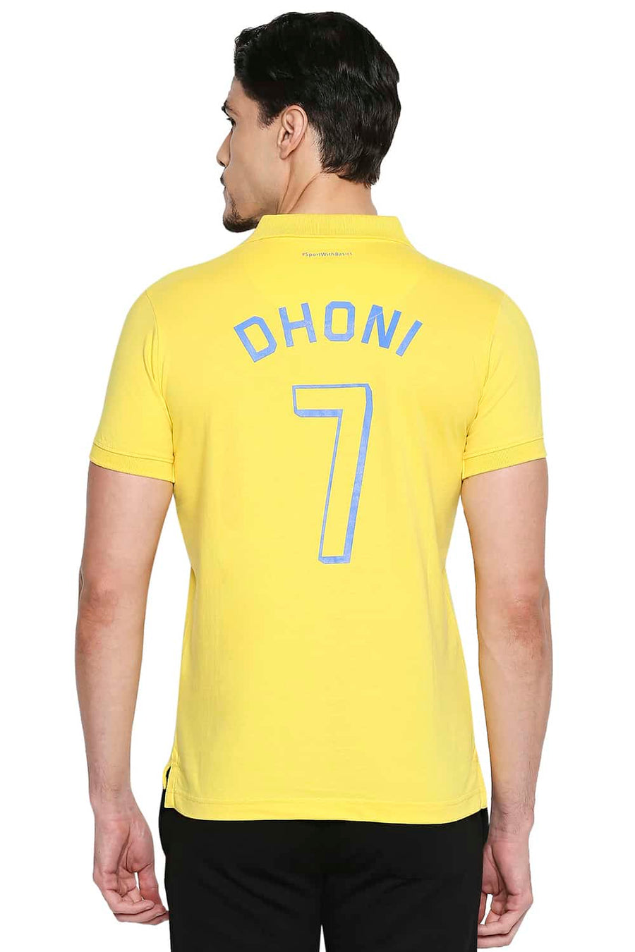 CSK ORIGINAL IPL WHISTLEPODU YELLOW POLO T SHIRT