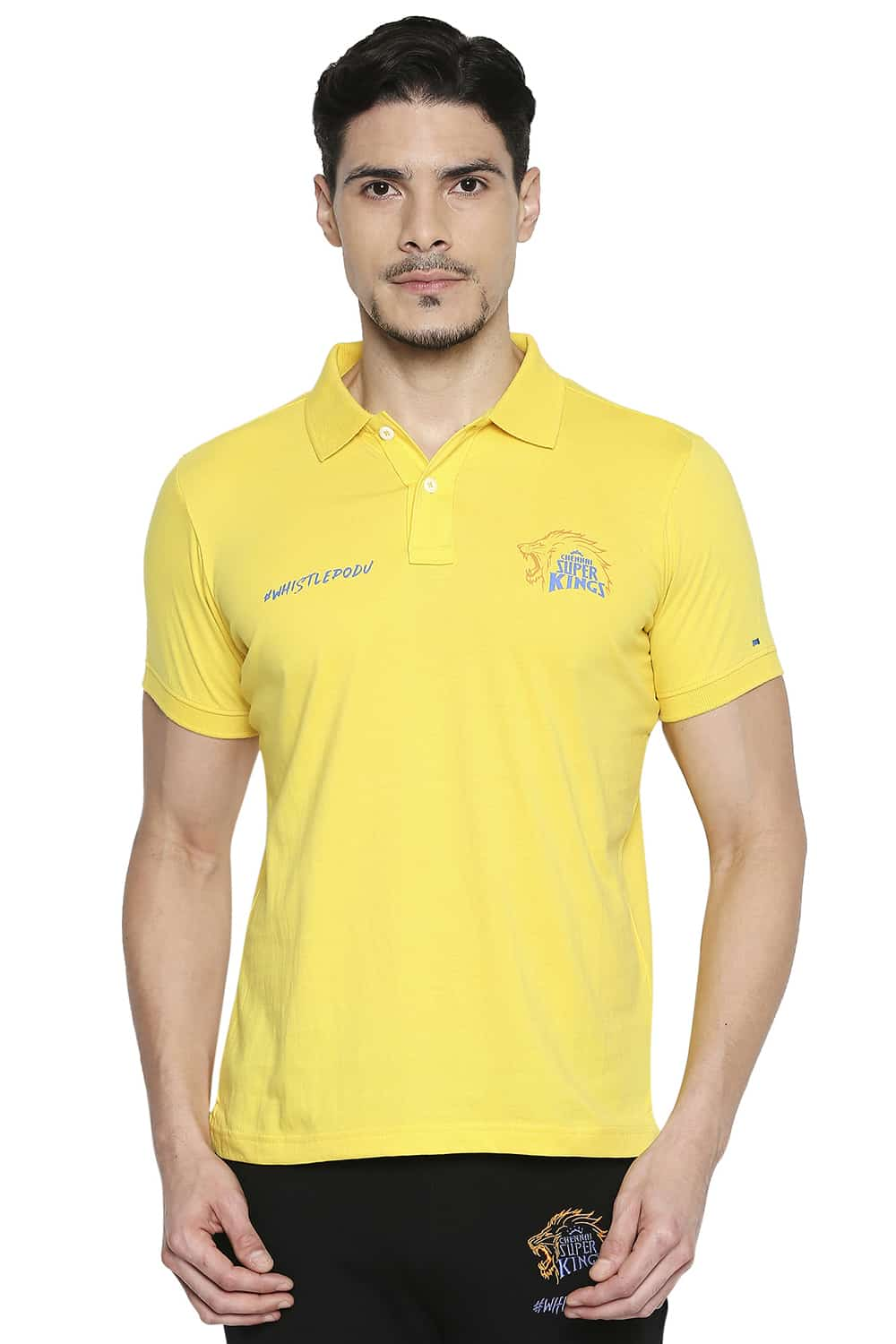 CSK ORIGINAL IPL WHISTLE PODU POLO T SHIRT