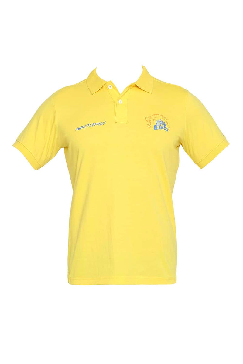 CSK ORIGINAL IPL WHISTLE PODU POLO T SHIRT