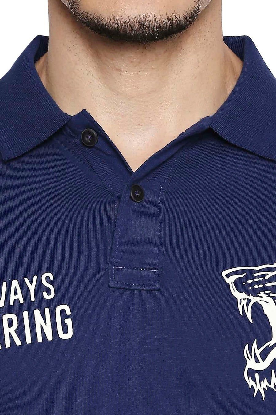 CSK ORIGINAL IPL ROARING LION PRINT POLO T SHIRT