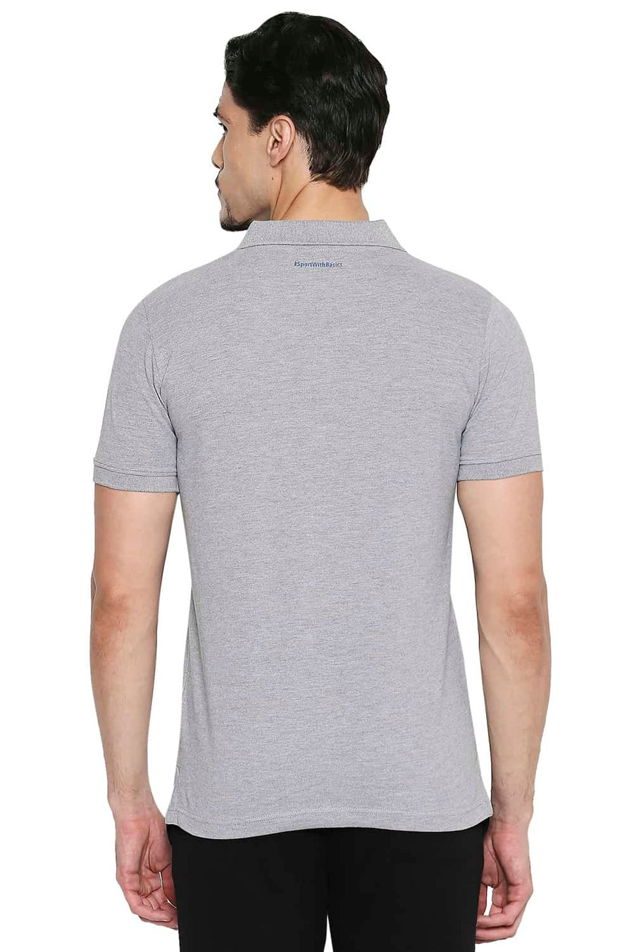 CSK ORIGINAL IPL ROARING LION GREY POLO T SHIRT