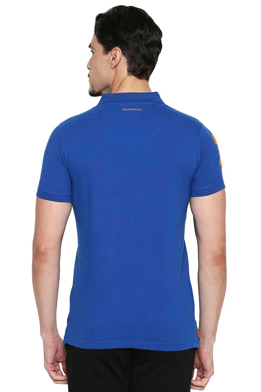 CSK ORIGINAL IPL ROARING LION PRINT BLUE POLO T SHIRT