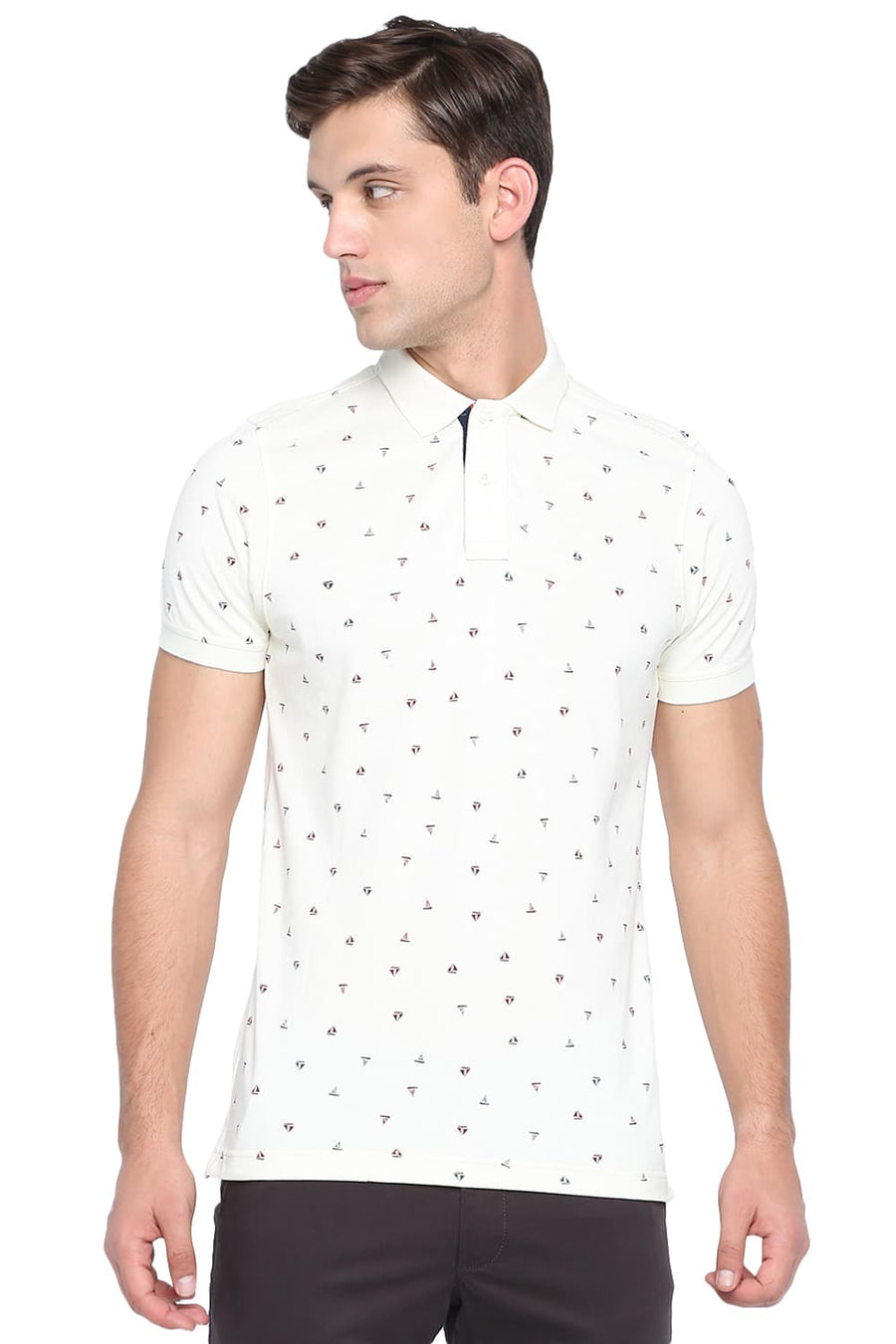 BASICS MUSCLE FIT VANILLA ICE PRINTED POLO T SHIRT
