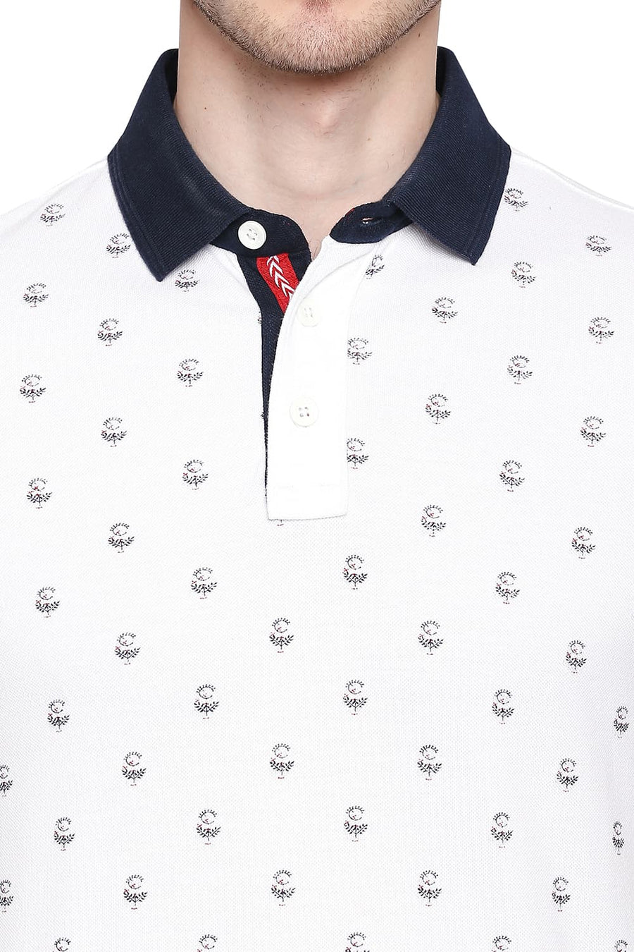 BASICS MUSCLE FIT BRIGHT WHITE POLO T SHIRT