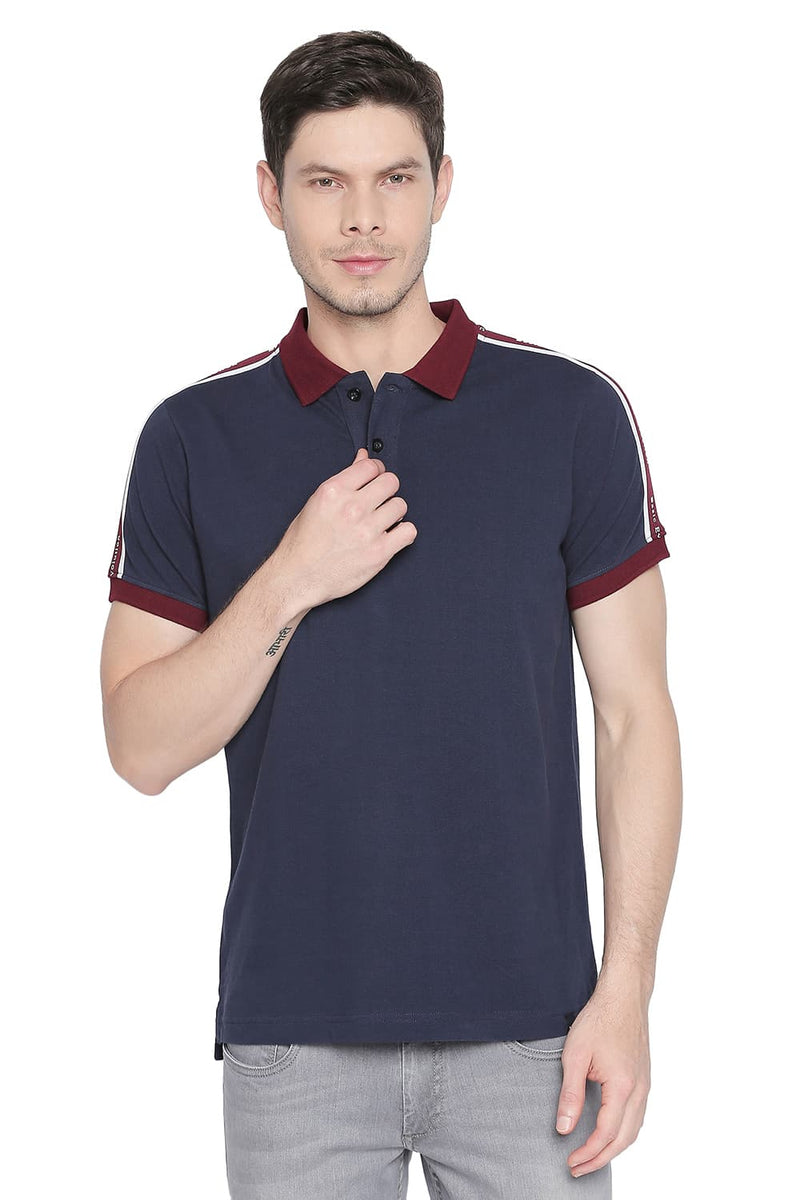 BASICS MUSCLE FIT POLO T SHIRT