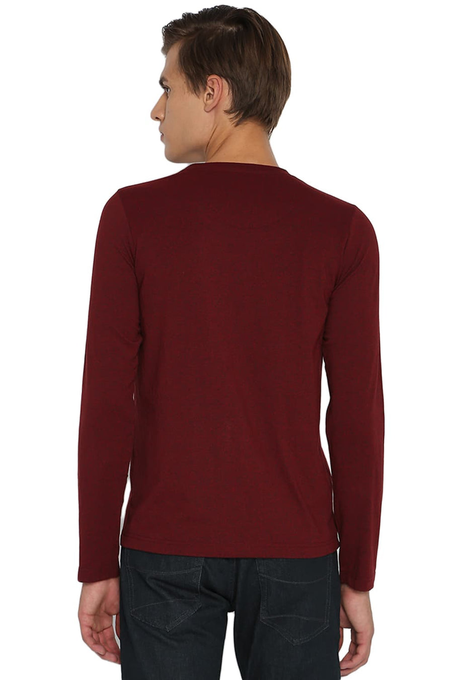 BASICS MUSCLE FIT BIKING RED CREW NECK T SHIRT