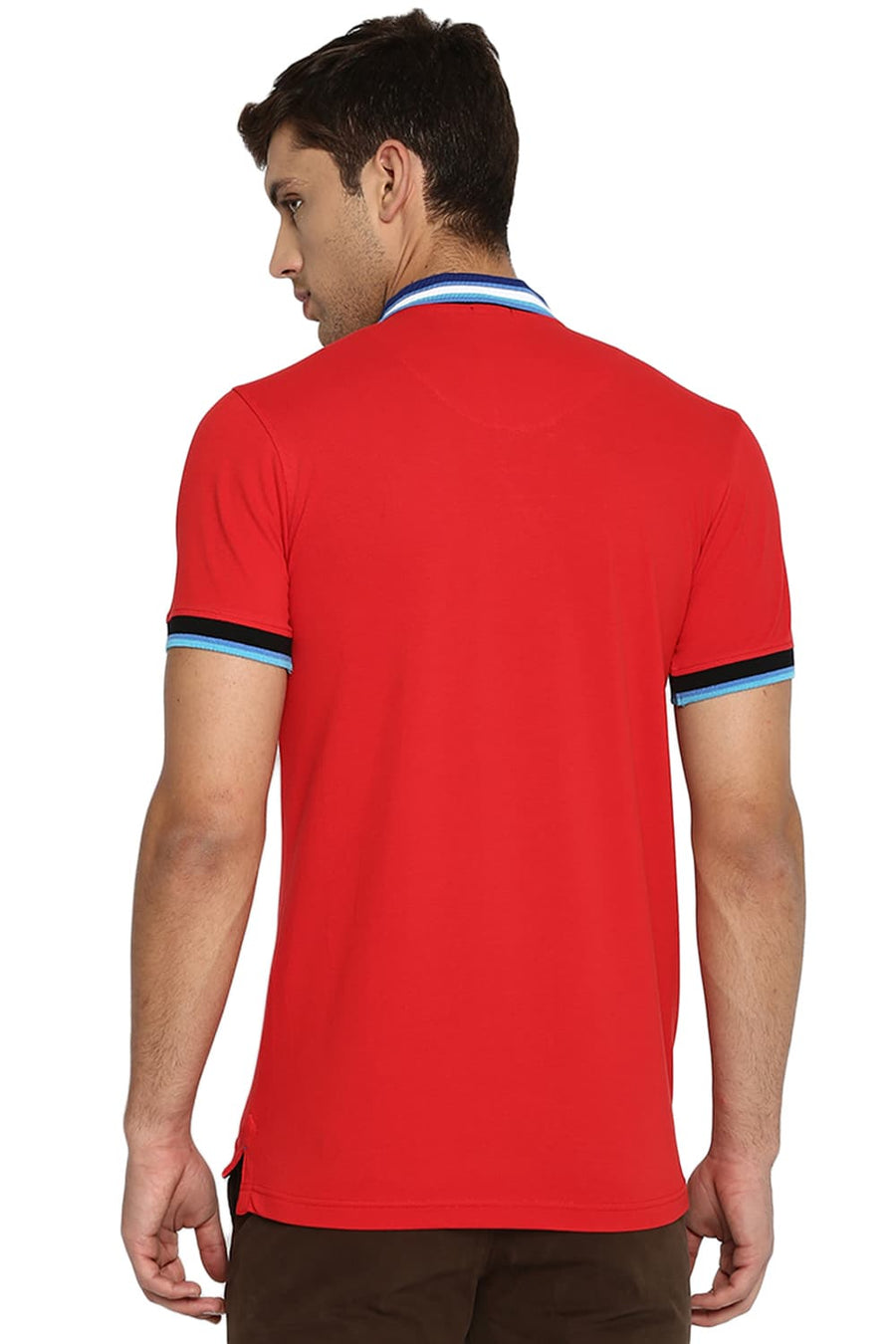 BASICS MUSCLE FIT HIGH RISK RED POLO T SHIRT
