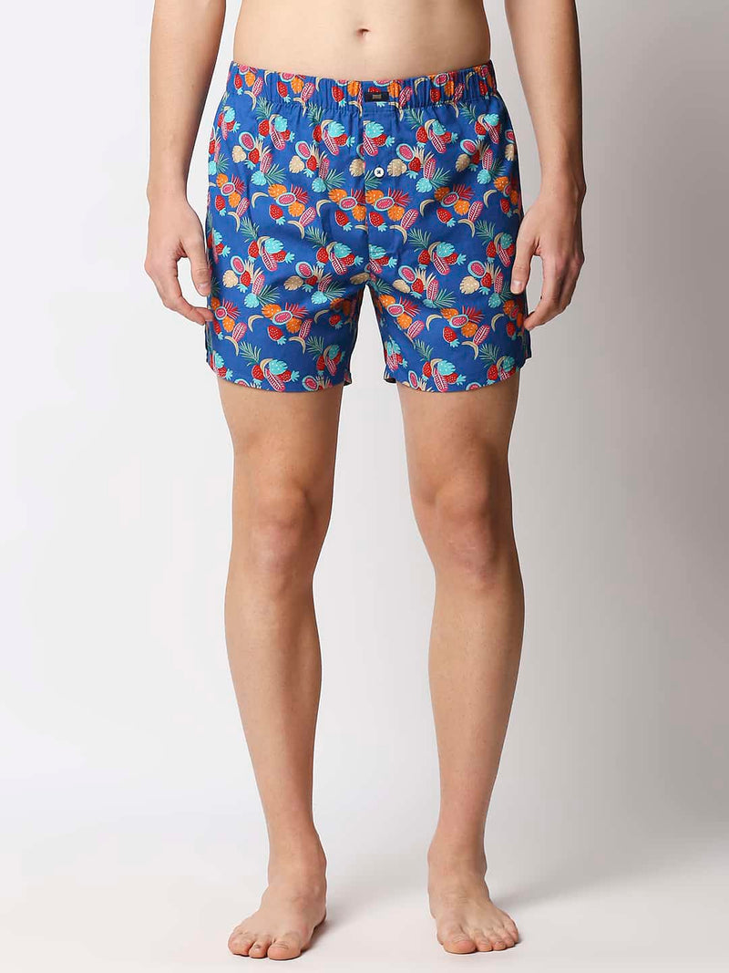 BASICS PRINTED PURE COTTON BOXERS