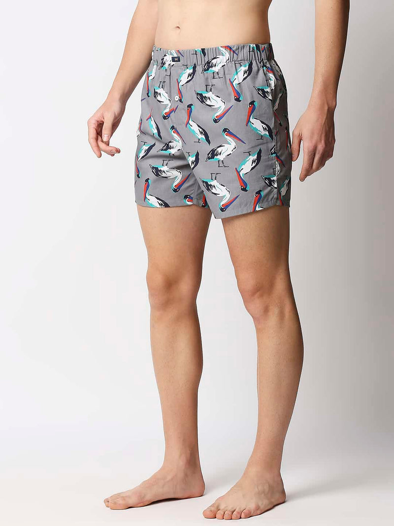 BASICS PRINTED PURE COTTON BOXERS