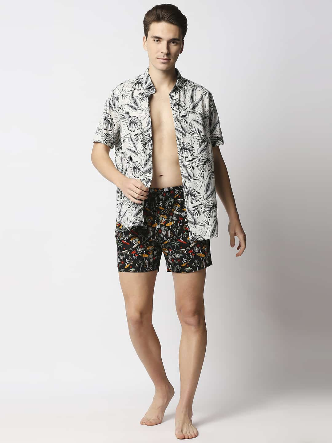 BASICS PRINTED PURE COTTON BOXERS