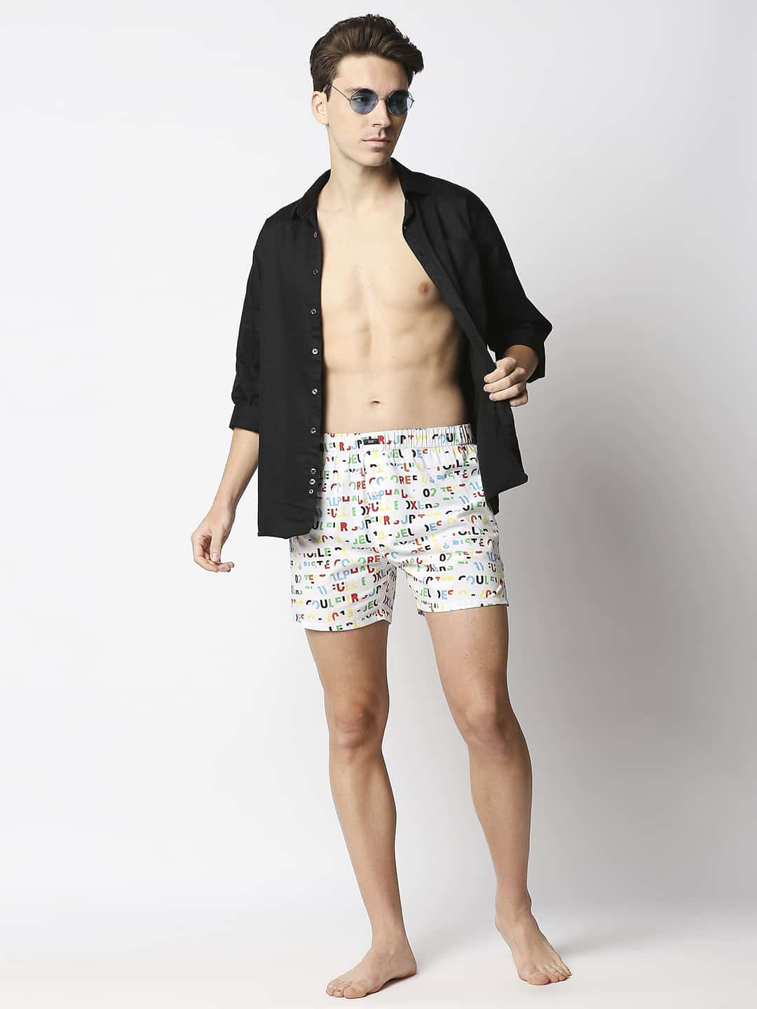 BASICS PRINTED PURE COTTON BOXERS