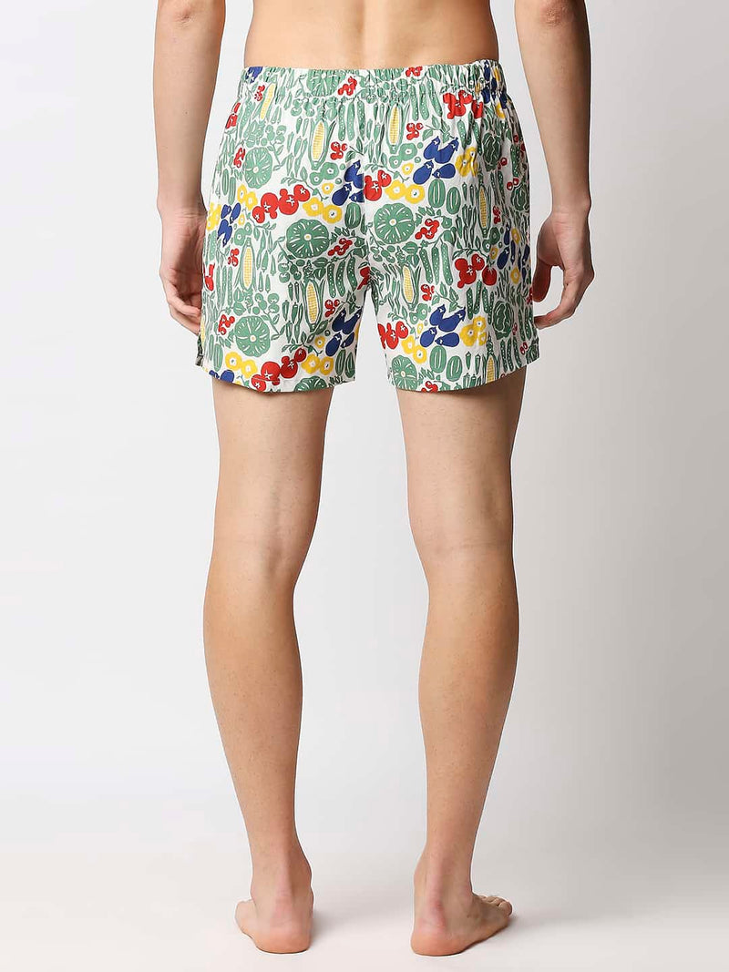 BASICS PRINTED PURE COTTON BOXERS