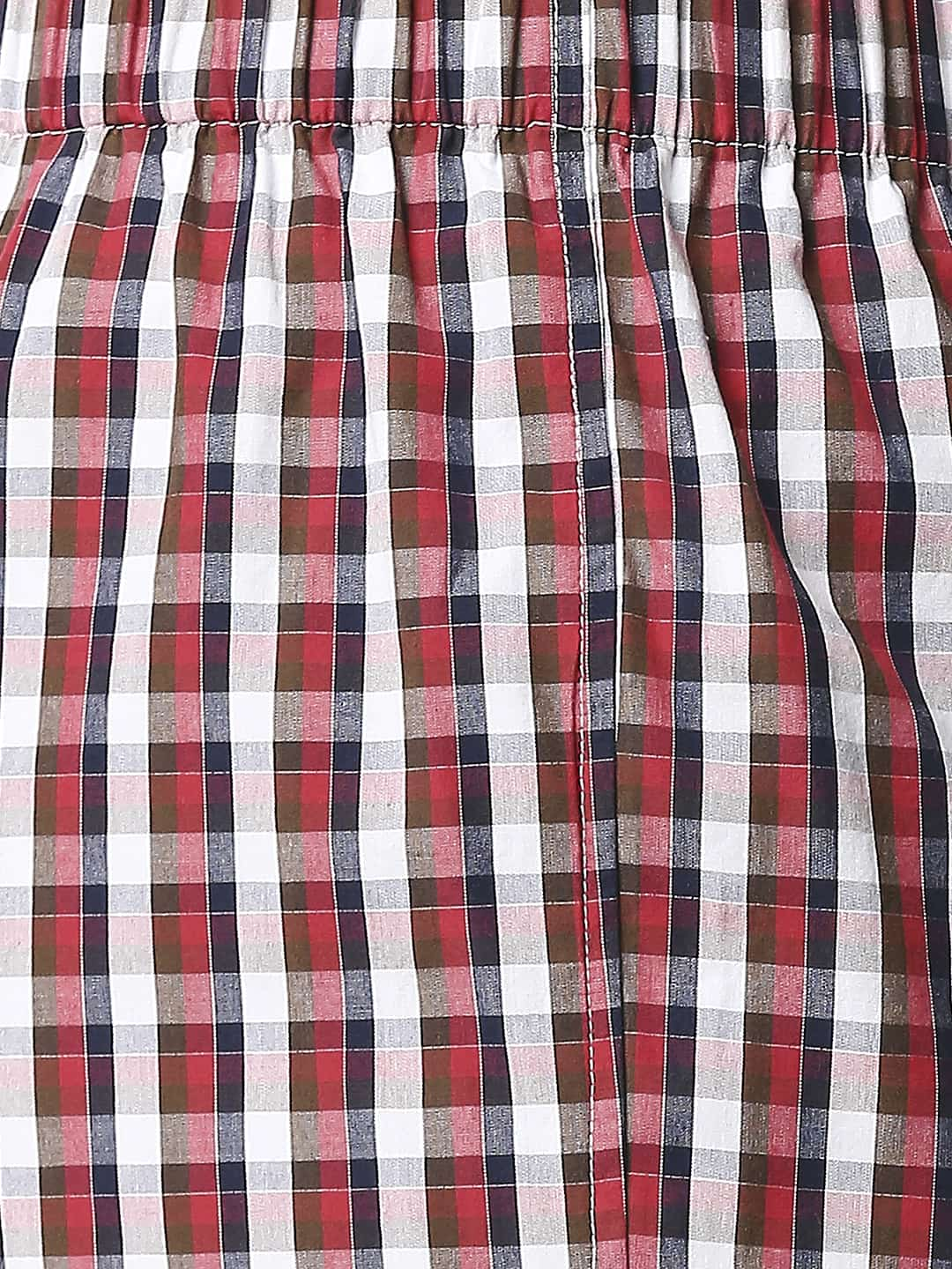 BASICS CHECKED PURE COTTON BOXERS