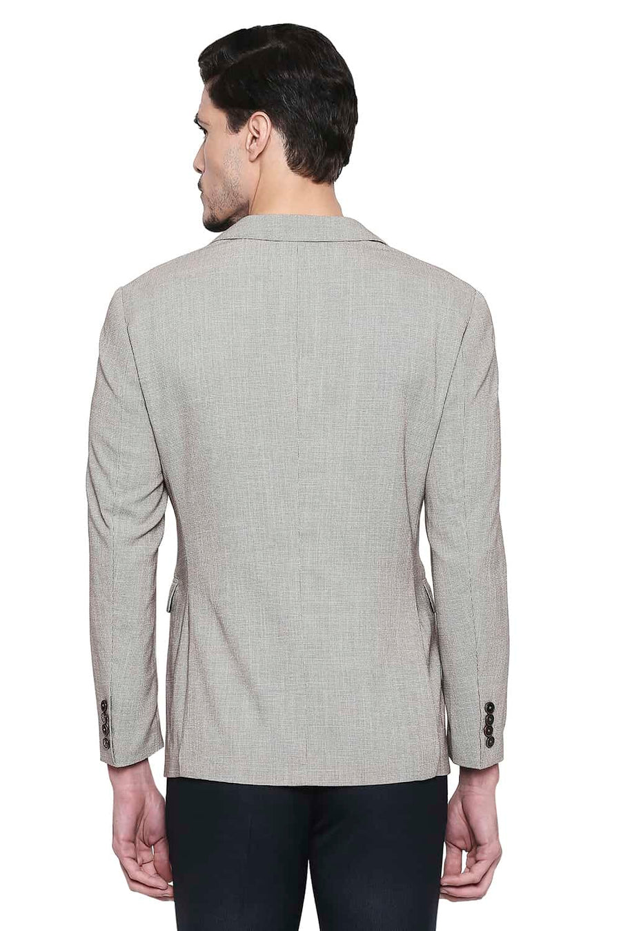 BASICS COMFORT FIT NOUGAT 2 BUTTON STRETCH BLAZER