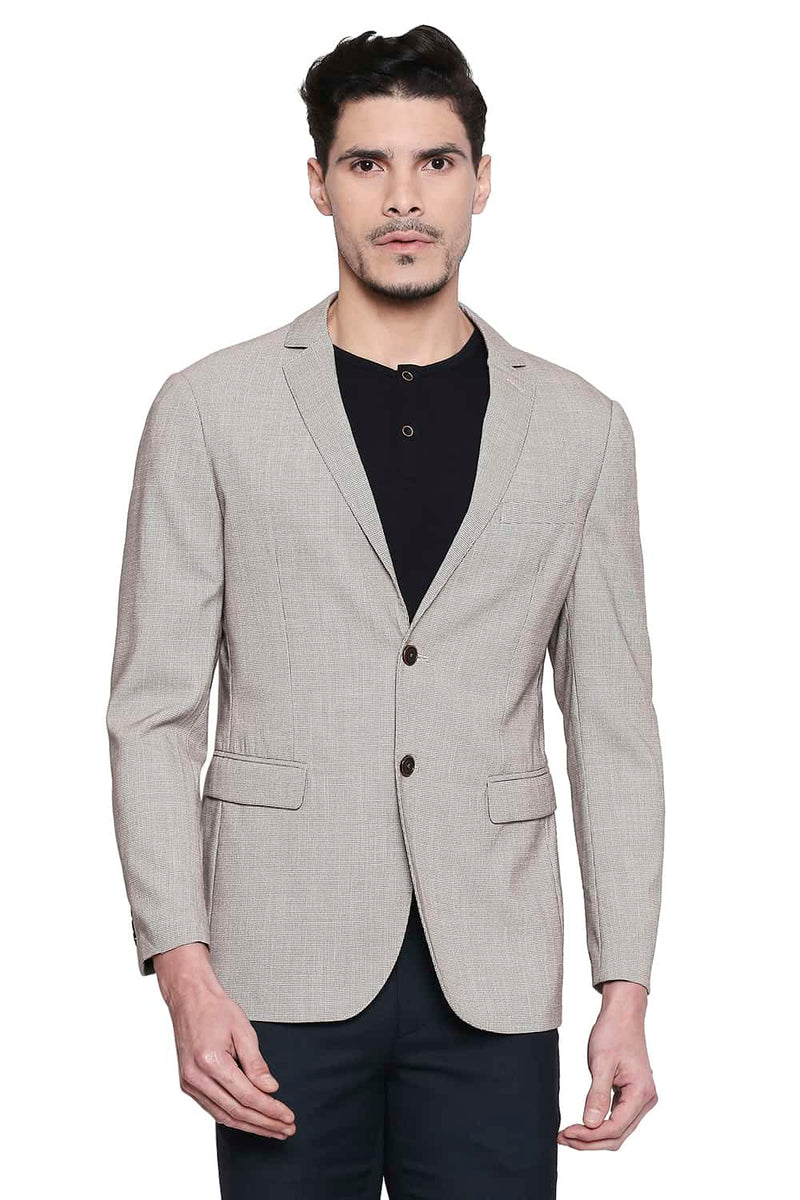 BASICS COMFORT FIT 2 BUTTON STRETCH BLAZER