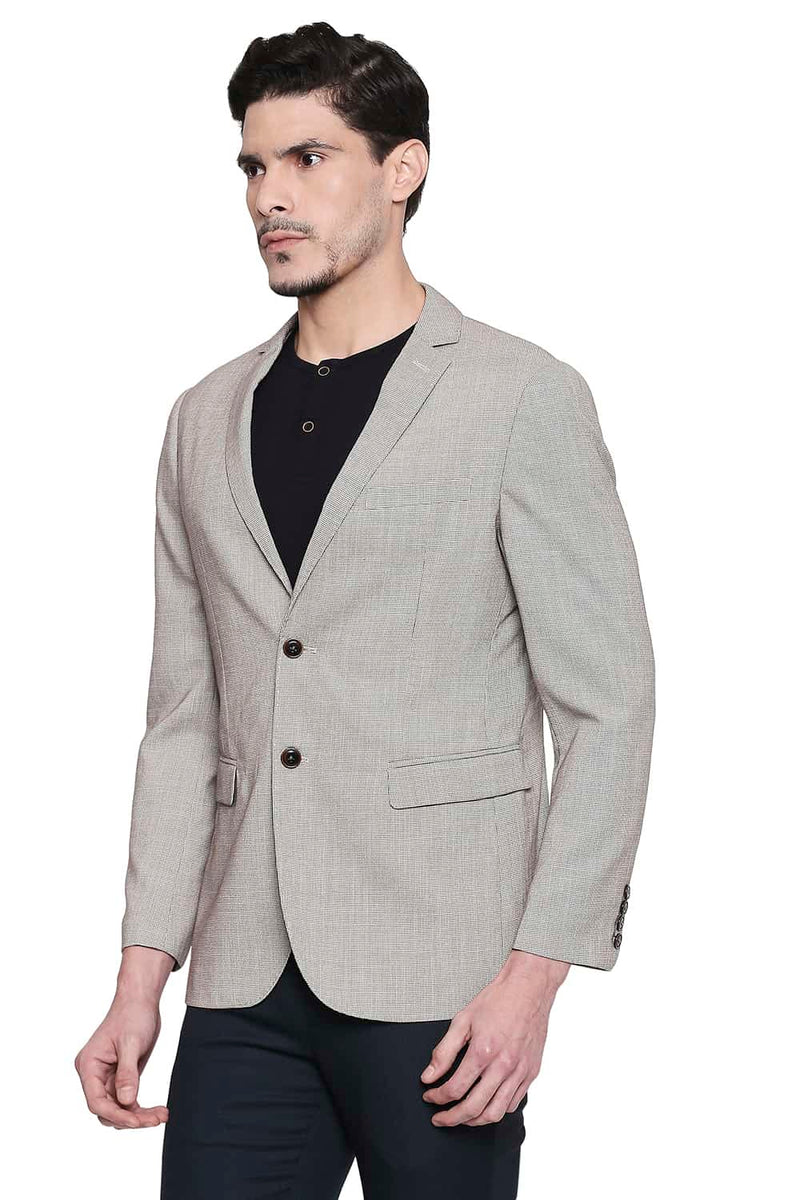 BASICS COMFORT FIT 2 BUTTON STRETCH BLAZER