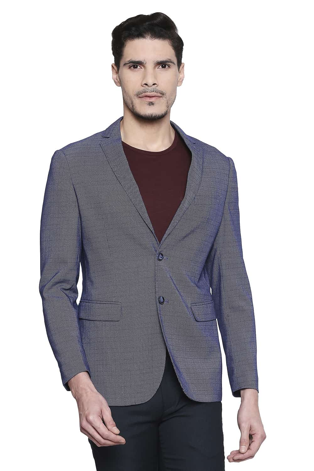 BASICS COMFORT FIT 2 BUTTON STRETCH BLAZER