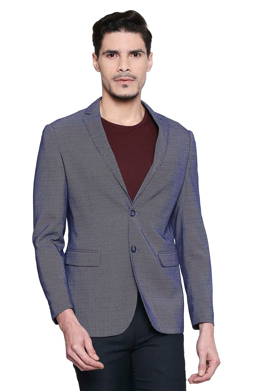 BASICS COMFORT FIT LIMOGES 2 BUTTON STRETCH BLAZER