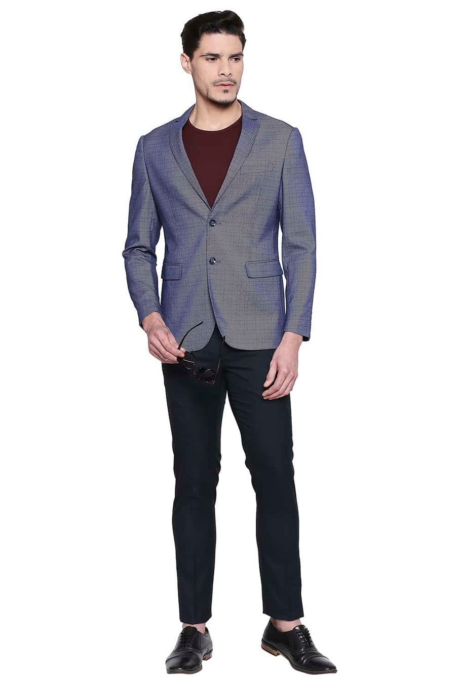 BASICS COMFORT FIT LIMOGES 2 BUTTON STRETCH BLAZER