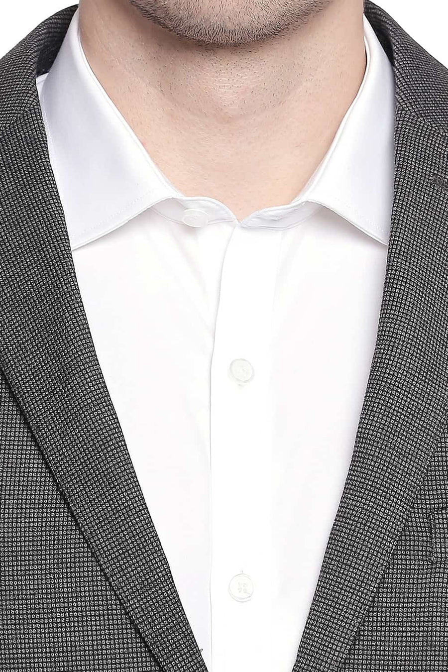 BASICS COMFORT FIT RAVEN 2 BUTTON STRETCH BLAZER