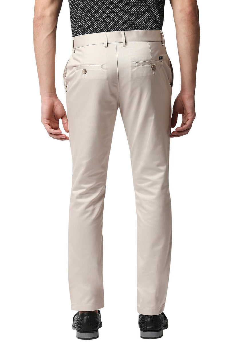 BASICS TAPERED FIT SATIN TROUSERS