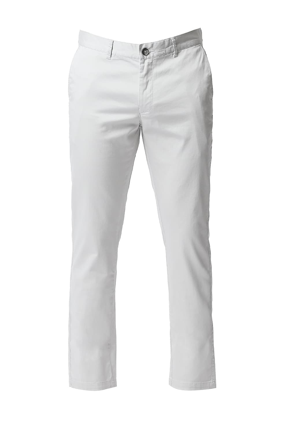 BASICS TAPERED FIT SATIN STRETCH TROUSERS