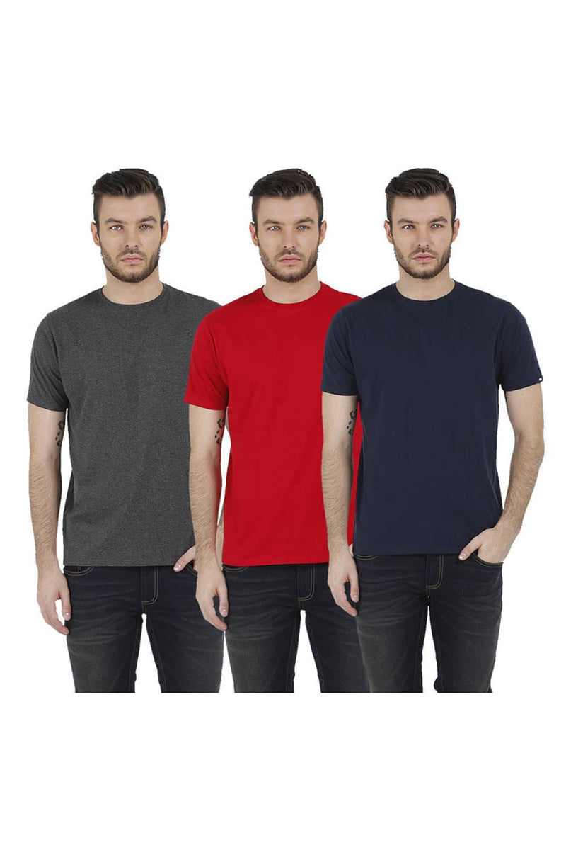 BASICS CREW NECK MUSCLE FIT HALF SLEEVES TEES