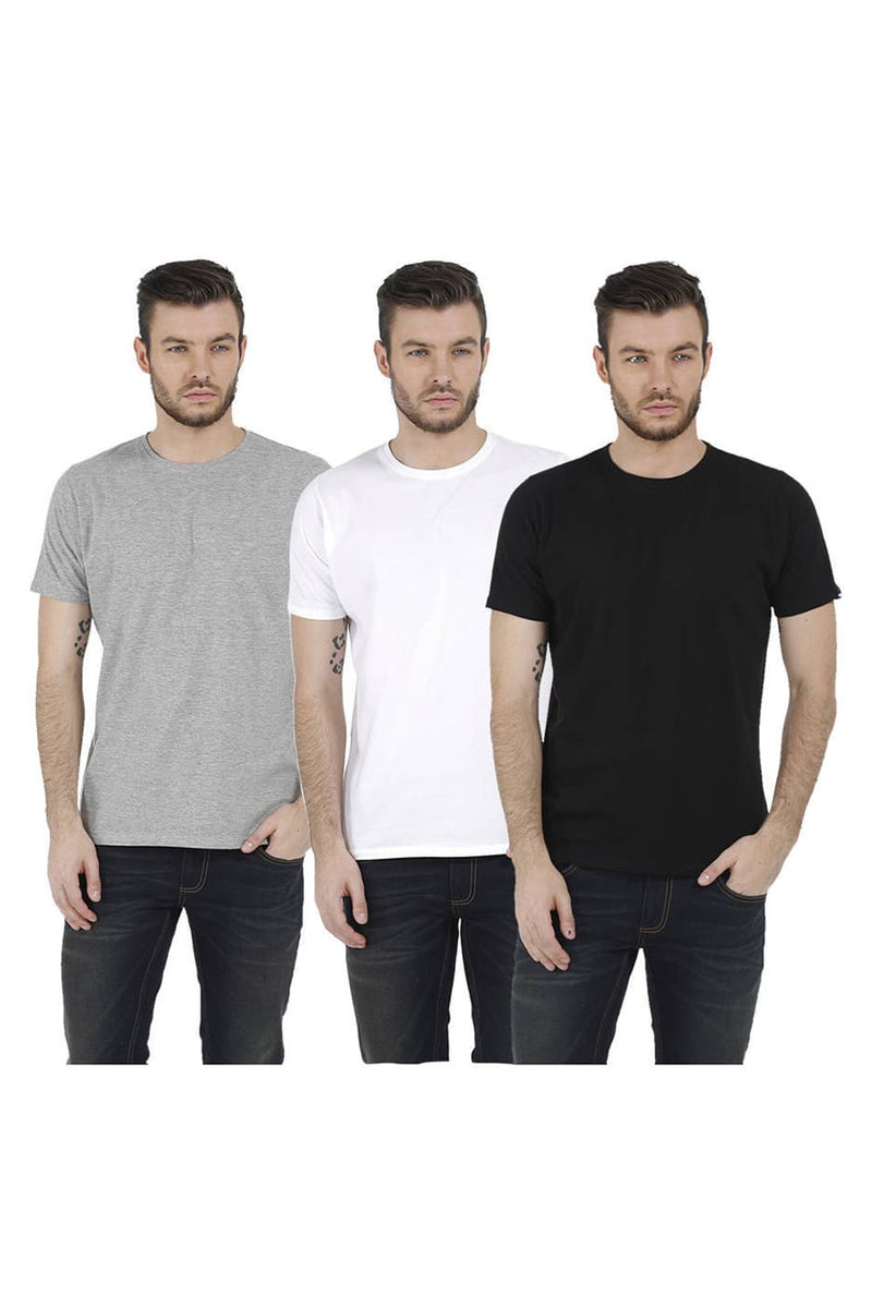 BASICS CREW NECK MUSCLE FIT HALF SLEEVES TEES