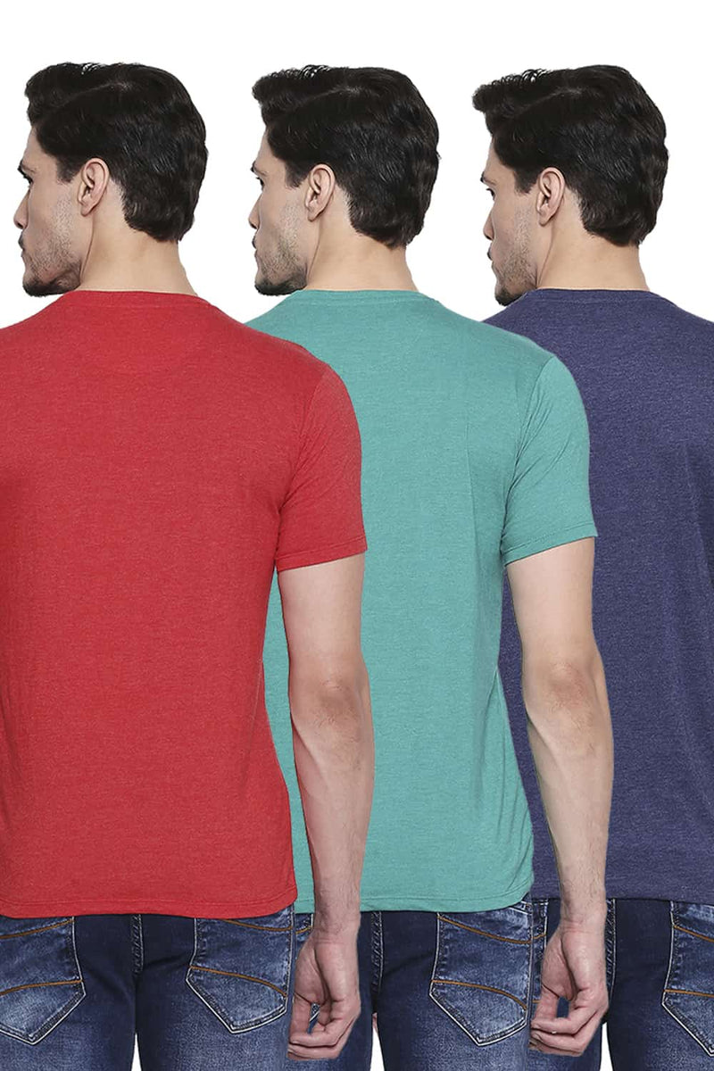 BASICS CREW NECK MUSCLE FIT HALF SLEEVES TEES