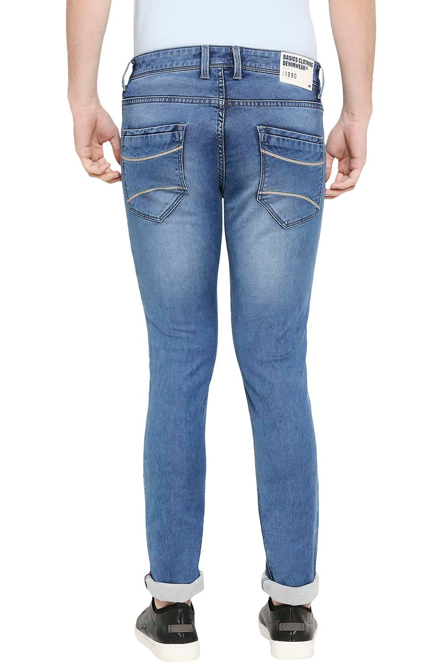 BASICS BLADE FIT FEDERAL BLUE STRETCH JEANS