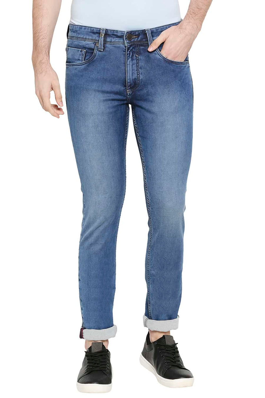 BASICS BLADE FIT FEDERAL BLUE STRETCH JEANS