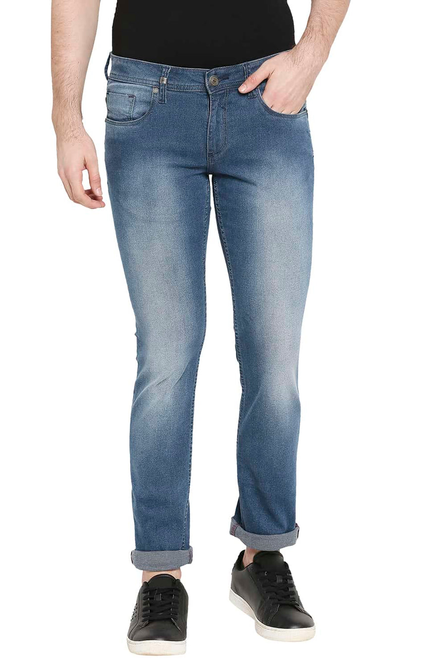 BASICS TORQUE FIT MOONLIGHT BLUE STRETCH JEANS