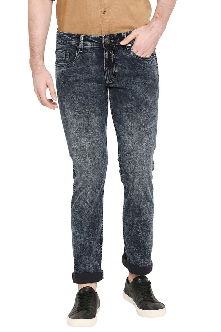BASICS TORQUE FIT OMBRE BLUE STRETCH JEANS