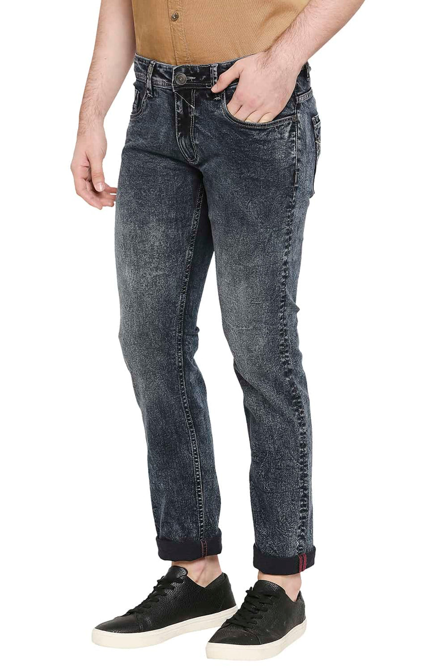 BASICS TORQUE FIT OMBRE BLUE STRETCH JEANS