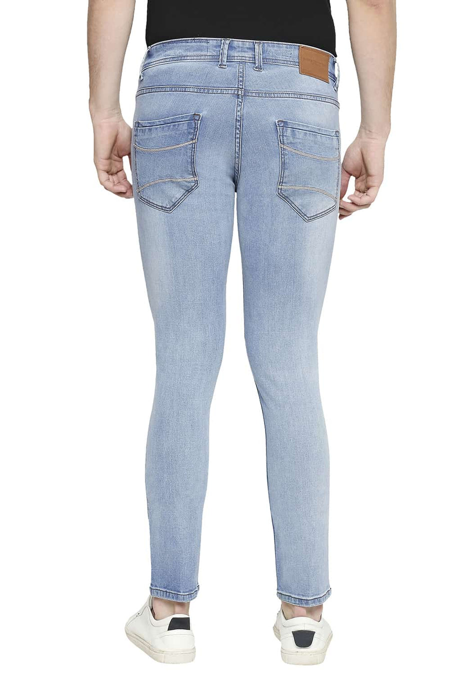 BASICS BLADE FIT FADED DENIM STRETCH JEANS