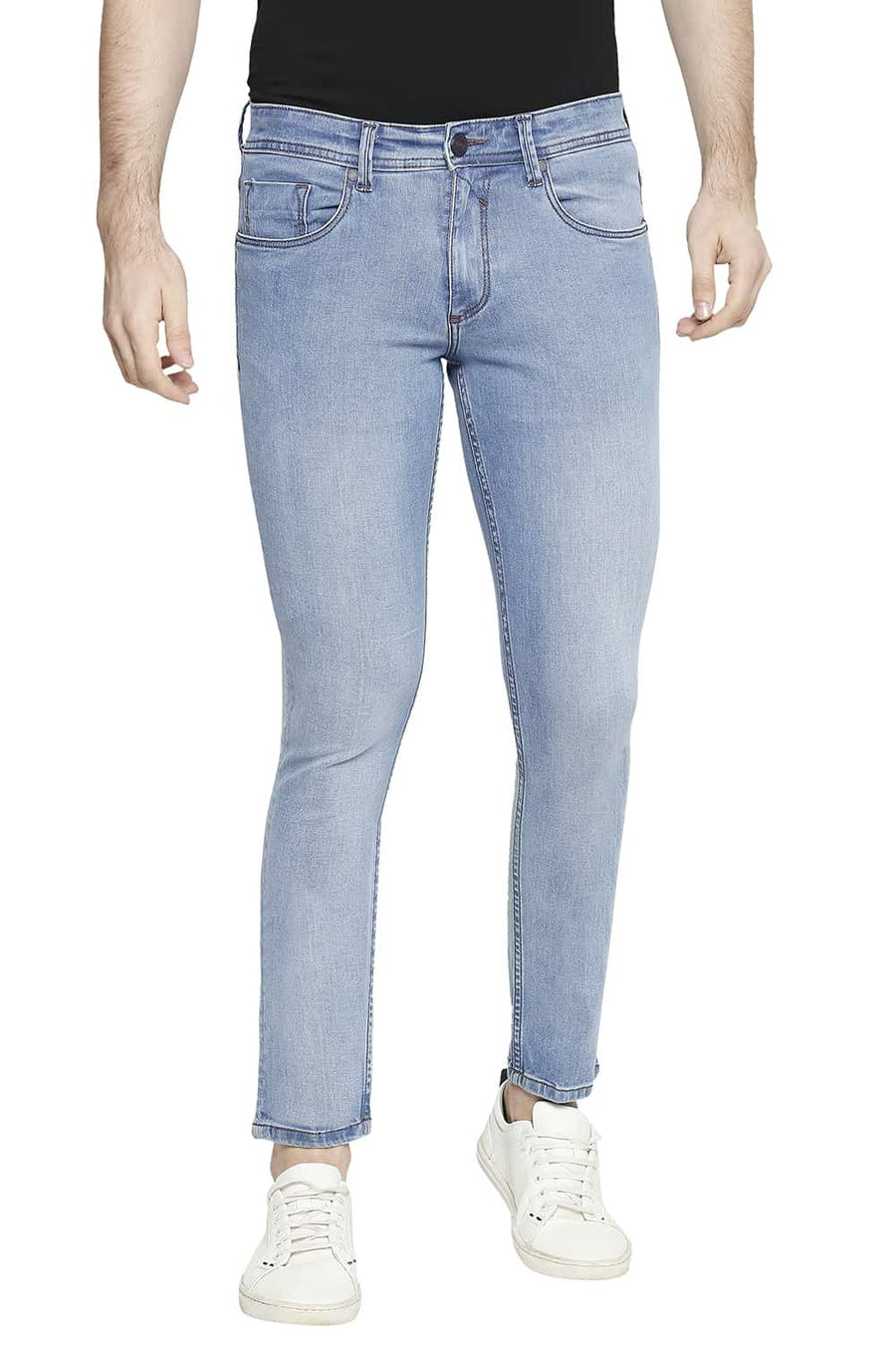 BASICS BLADE FIT FADED DENIM STRETCH JEANS