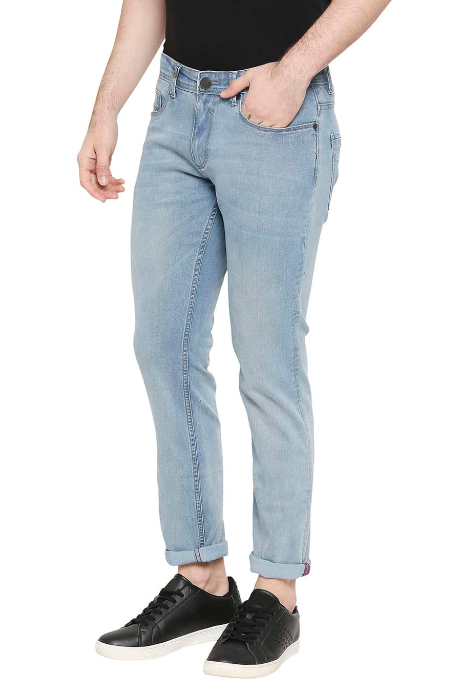 BASICS BLADE FIT BLUE FOG STRETCH JEANS