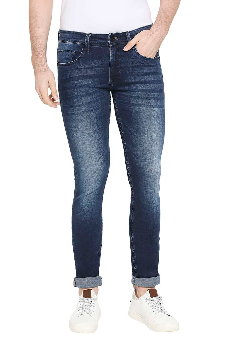 BASICS BLADE FIT DRESS BLUES STRETCH JEANS