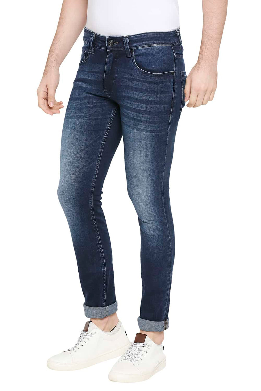 BASICS BLADE FIT DRESS BLUES STRETCH JEANS