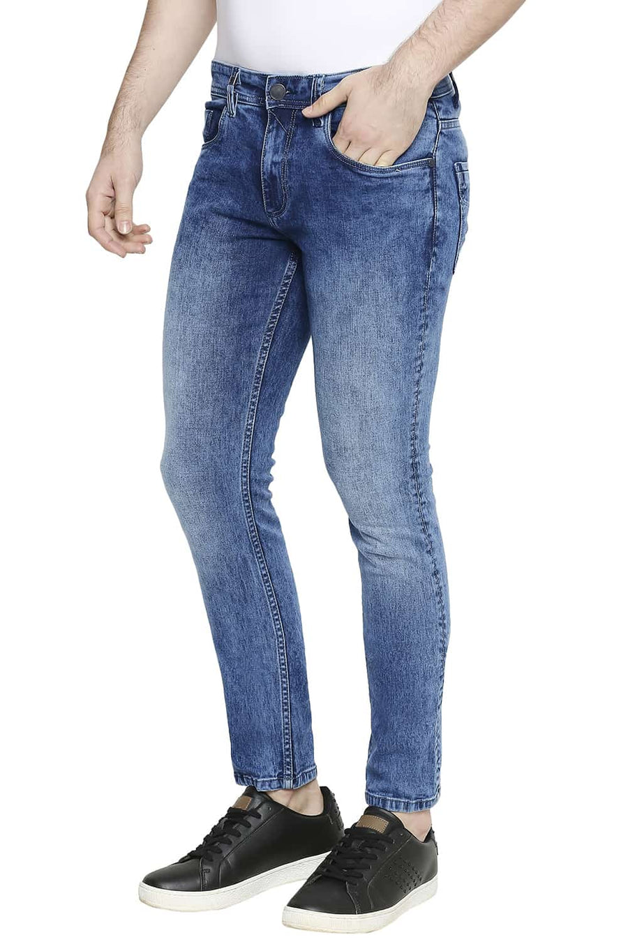 BASICS BLADE FIT CORONET BLUE STRETCH JEANS
