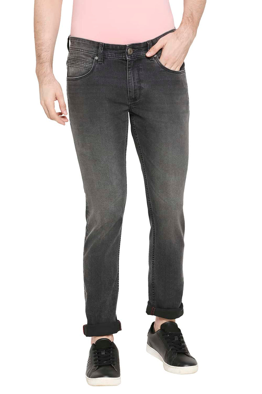 BASICS BLADE FIT DARK SHADOW STRETCH JEANS